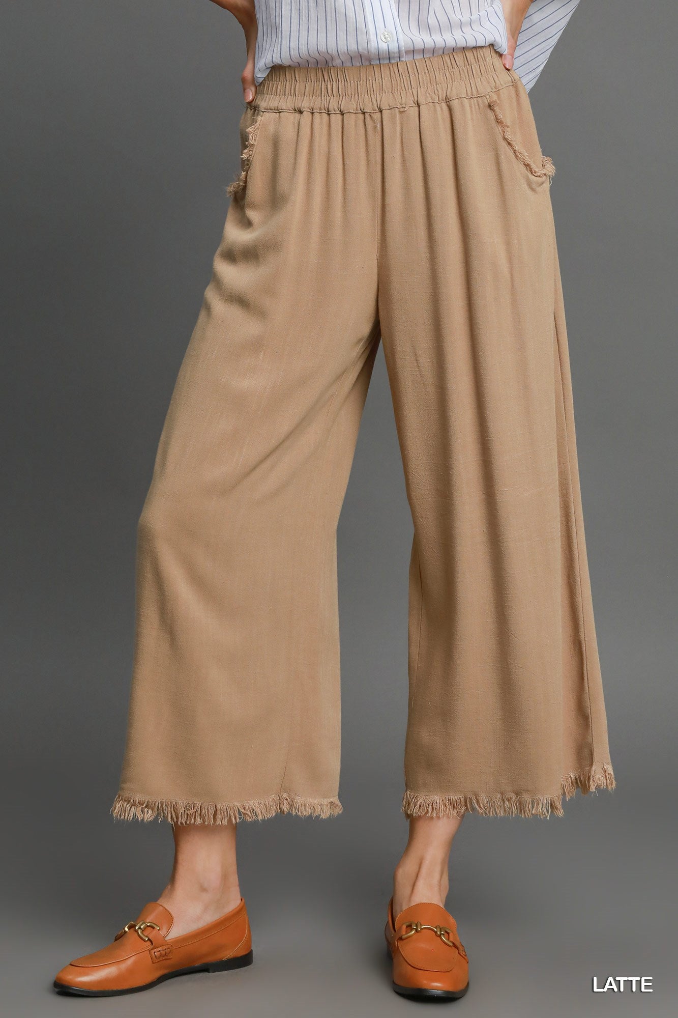 Linen Cropped Pants: Umgee