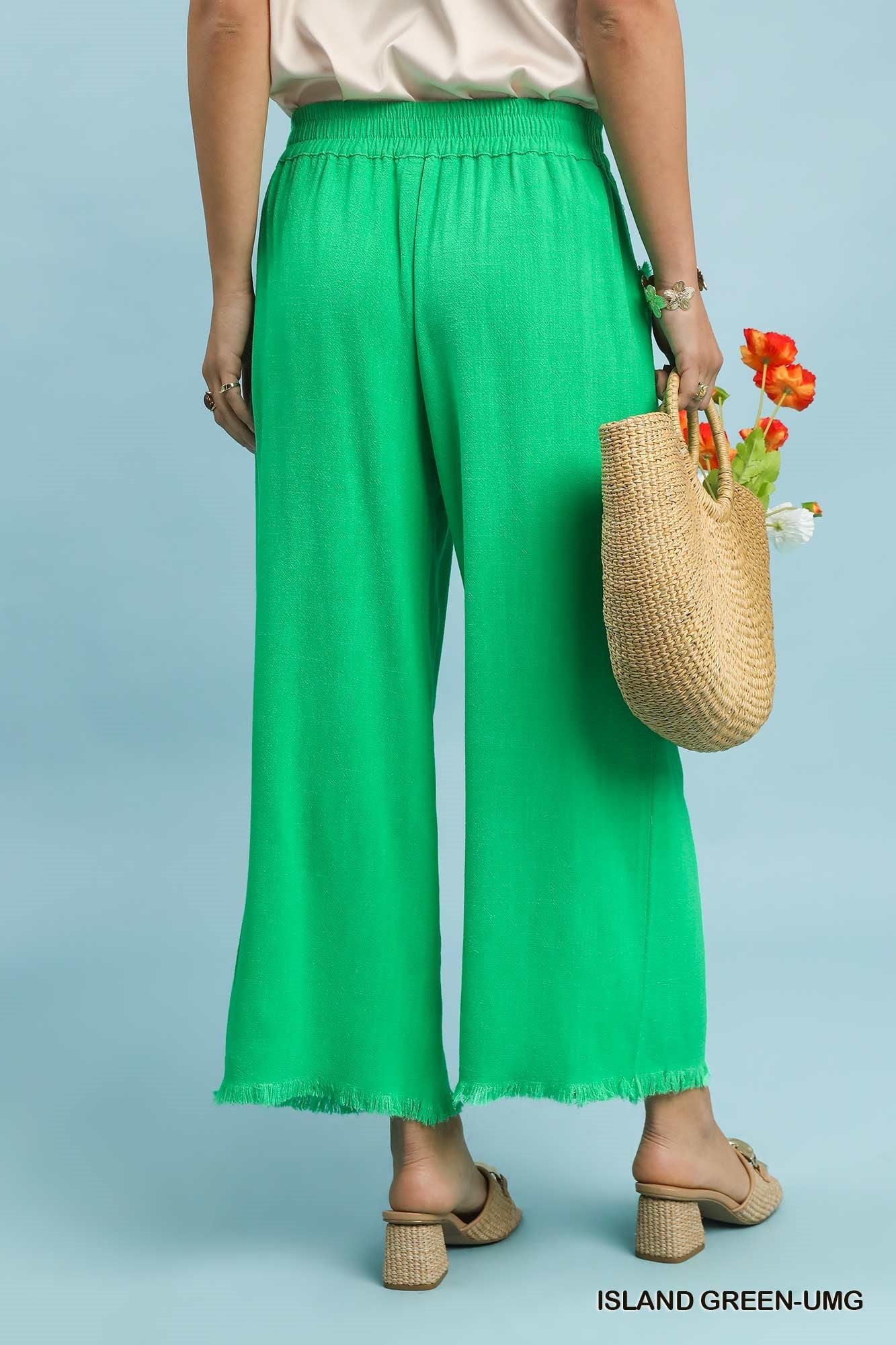 Linen Cropped Pants: Umgee