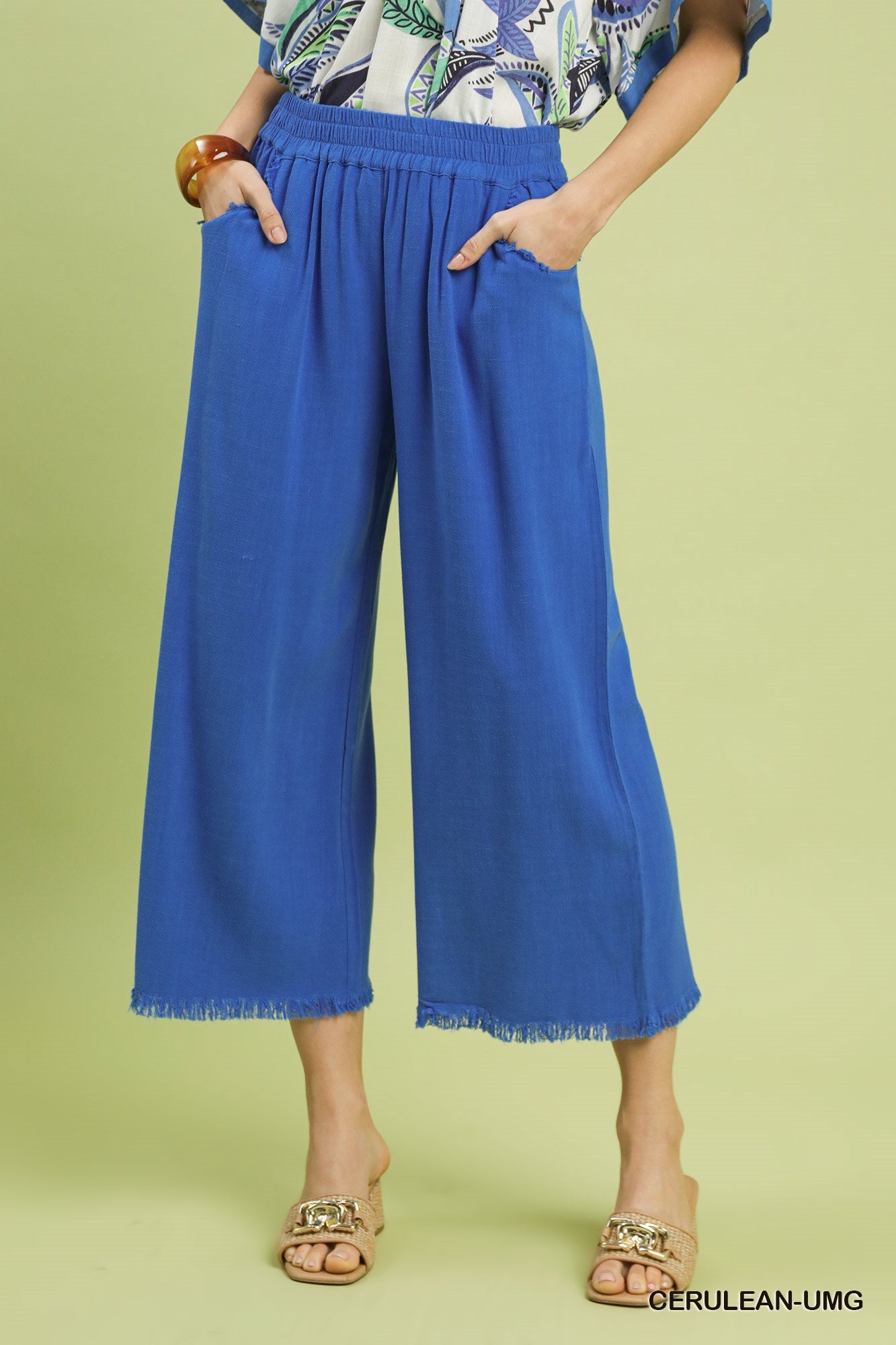 Linen Cropped Pants: Umgee