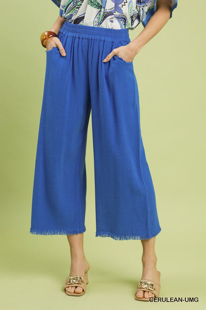 Linen Cropped Pants: Umgee