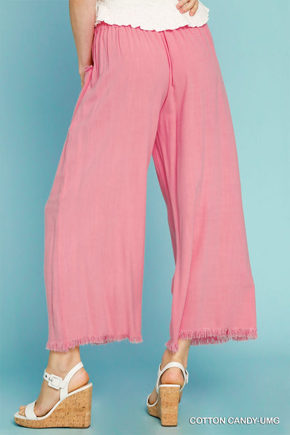 Linen Cropped Pants: Umgee