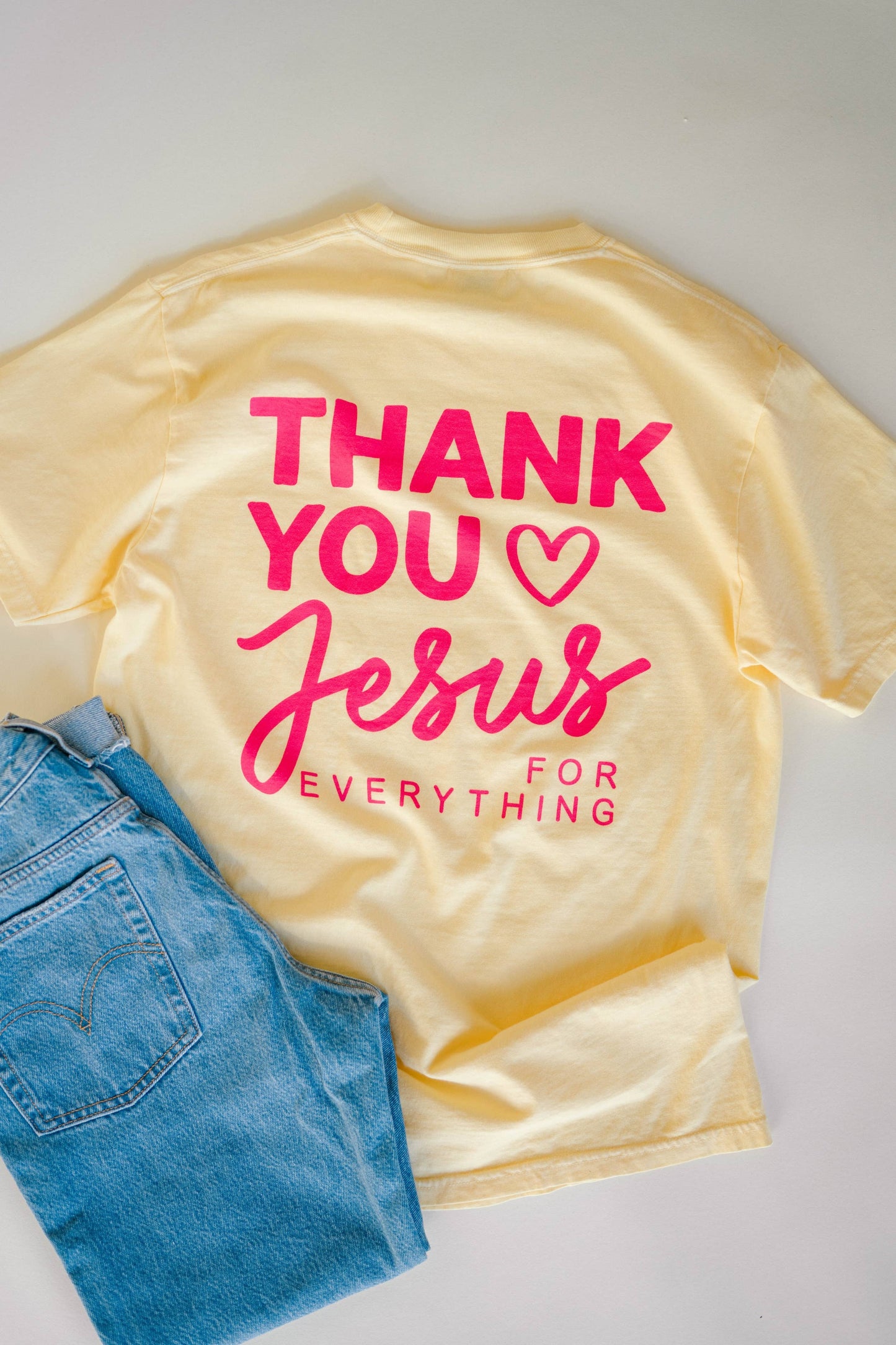 Thank You Jesus Tee - Butter | Women's Christian Tee 