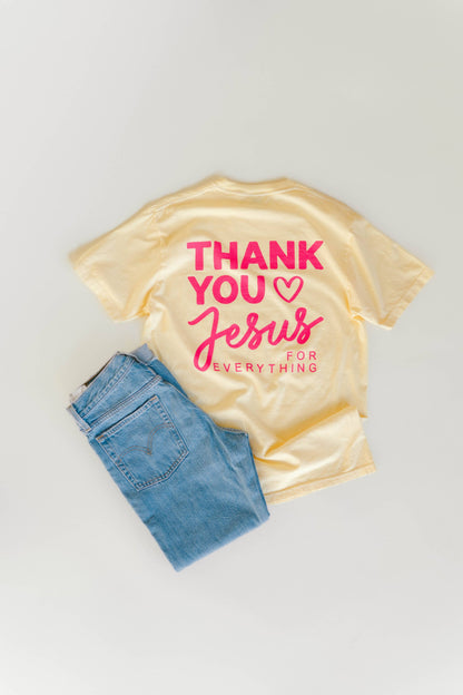 Thank You Jesus Tee - Butter | Women's Christian Tee 