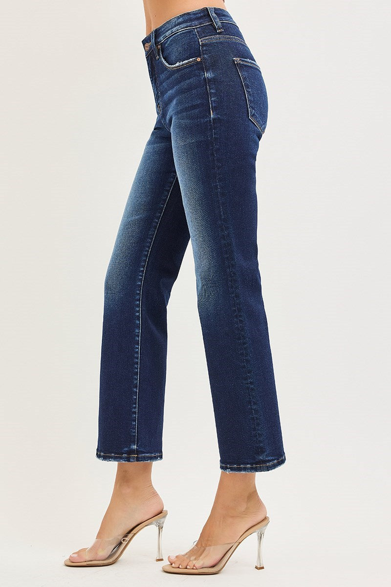 Risen: #61 Tummy Control High Rise Crop Bootcut Jeans