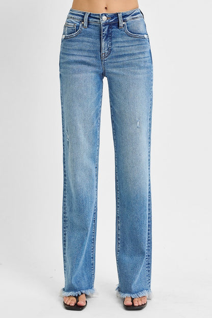 Risen: #08 Tummy Control High Rise Long Straight Jeans