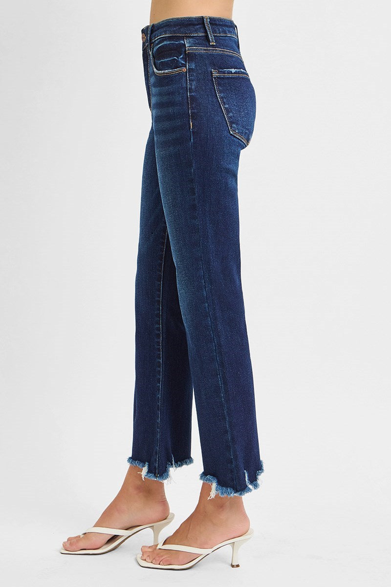 Risen: #05 High Rise Crop Straight Slim Jeans