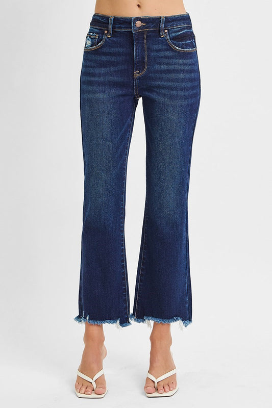 Risen: #05 High Rise Crop Straight Slim Jeans