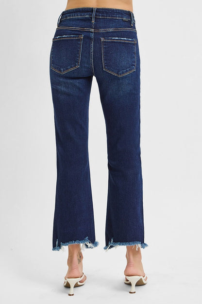 Risen: #05 High Rise Crop Straight Slim Jeans