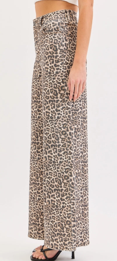 Cello Leopard High Rise Jeans