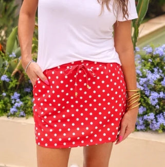 Red Polka Dot Skort