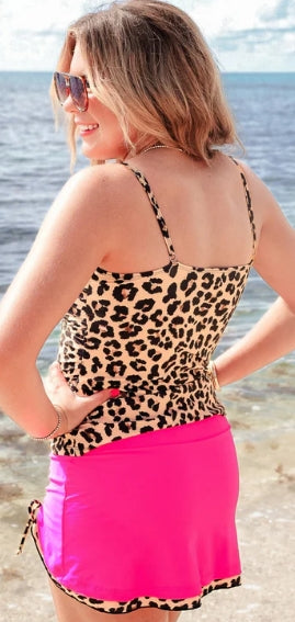 2pc Tankini Skirt Swimsuit